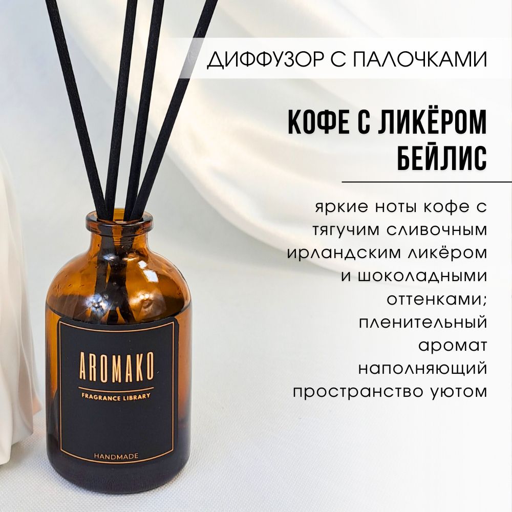 Подарочный набор AromaKo «Coffee & Baileys + Bounty», диффузор + свеча