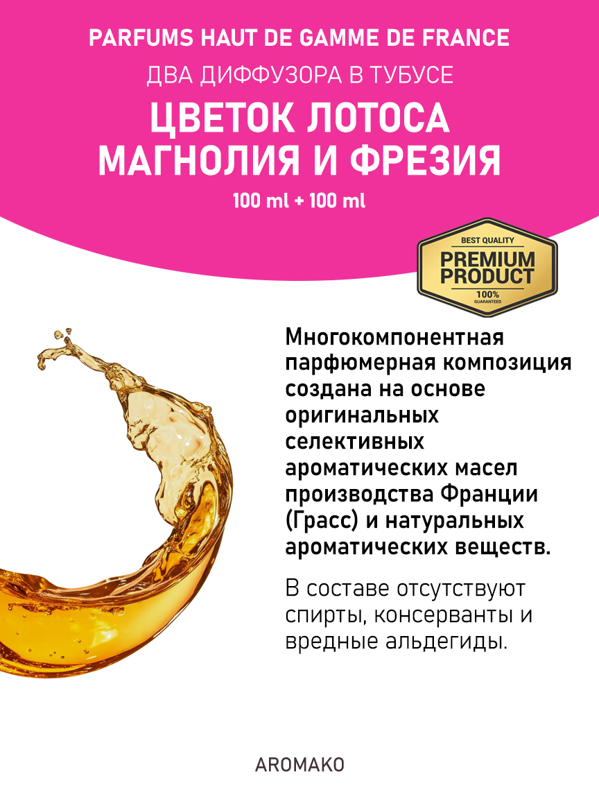 Набор аромадиффузоров AromaKo «Цветок Лотоса + Магнолия и Фрезия»