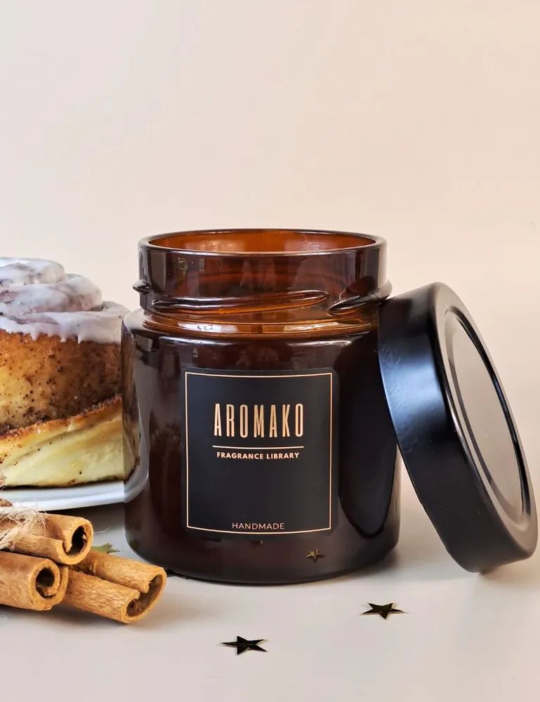Аромасвеча AromaKo «Apple Pie» с деревянным фитилём