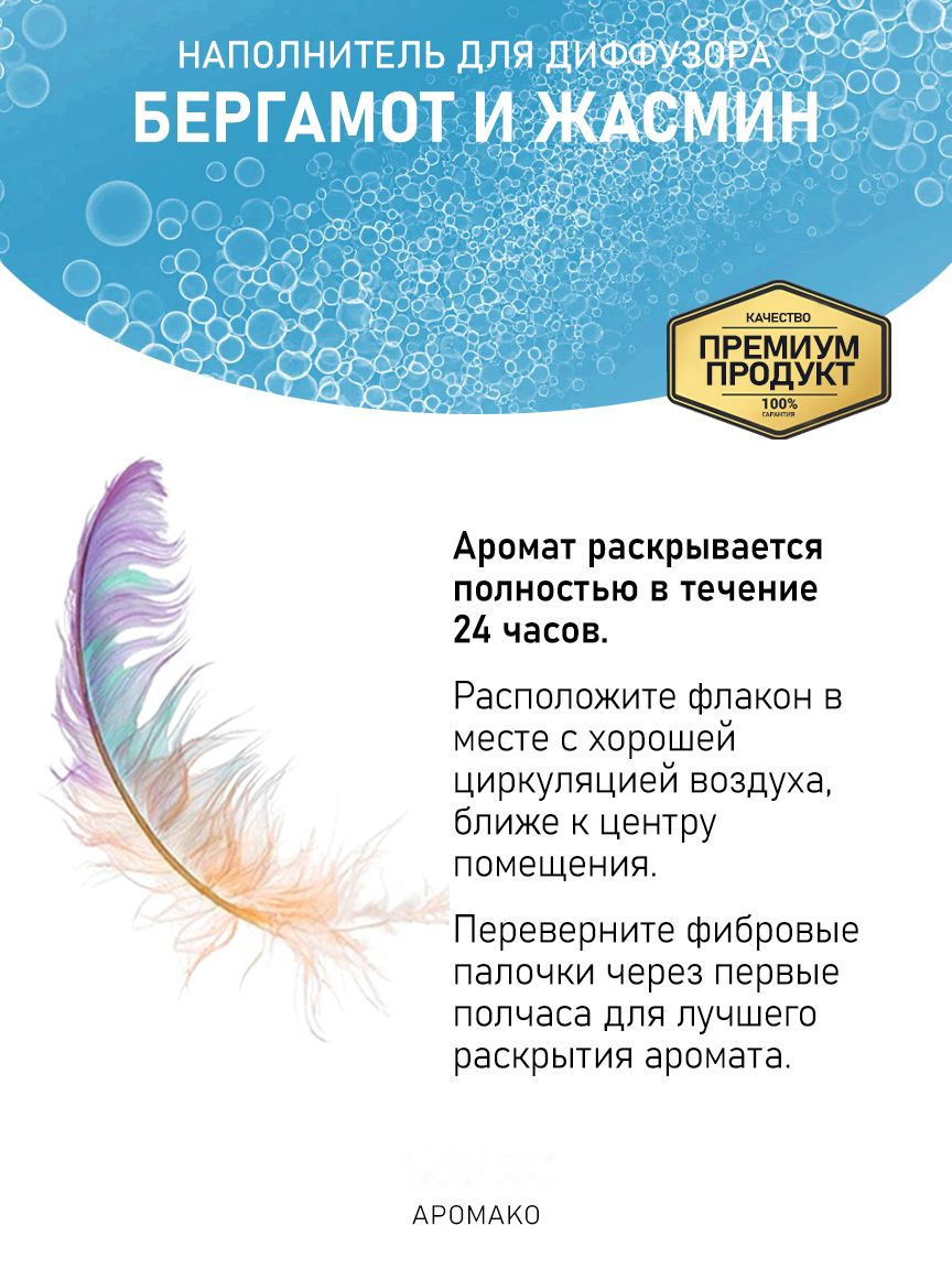 Рефил для аромадиффузора «Бергамот и Жасмин»