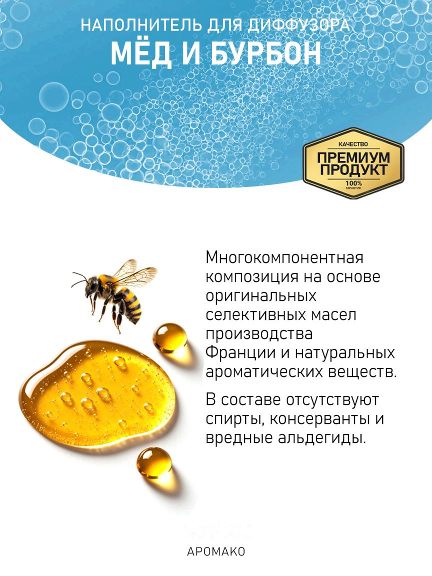 Рефил для аромадиффузора «Мёд и Бурбон»
