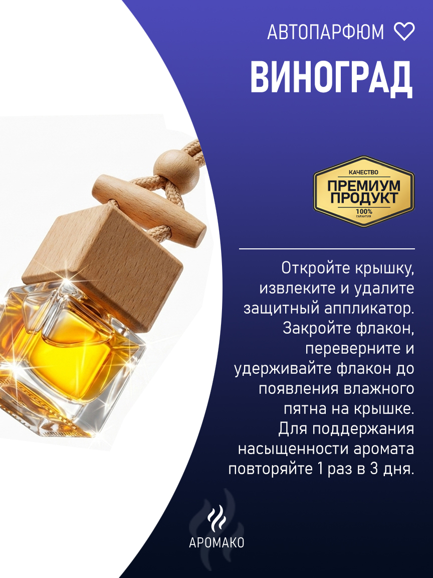 Подвесной автопарфюм «Виноград» — 8 мл