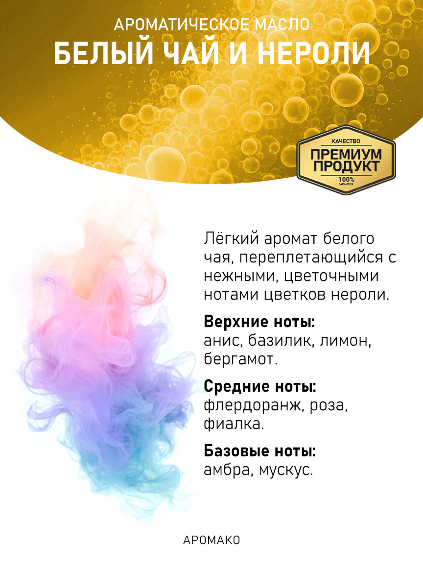 Аромамасло «Белый Чай и Нероли»